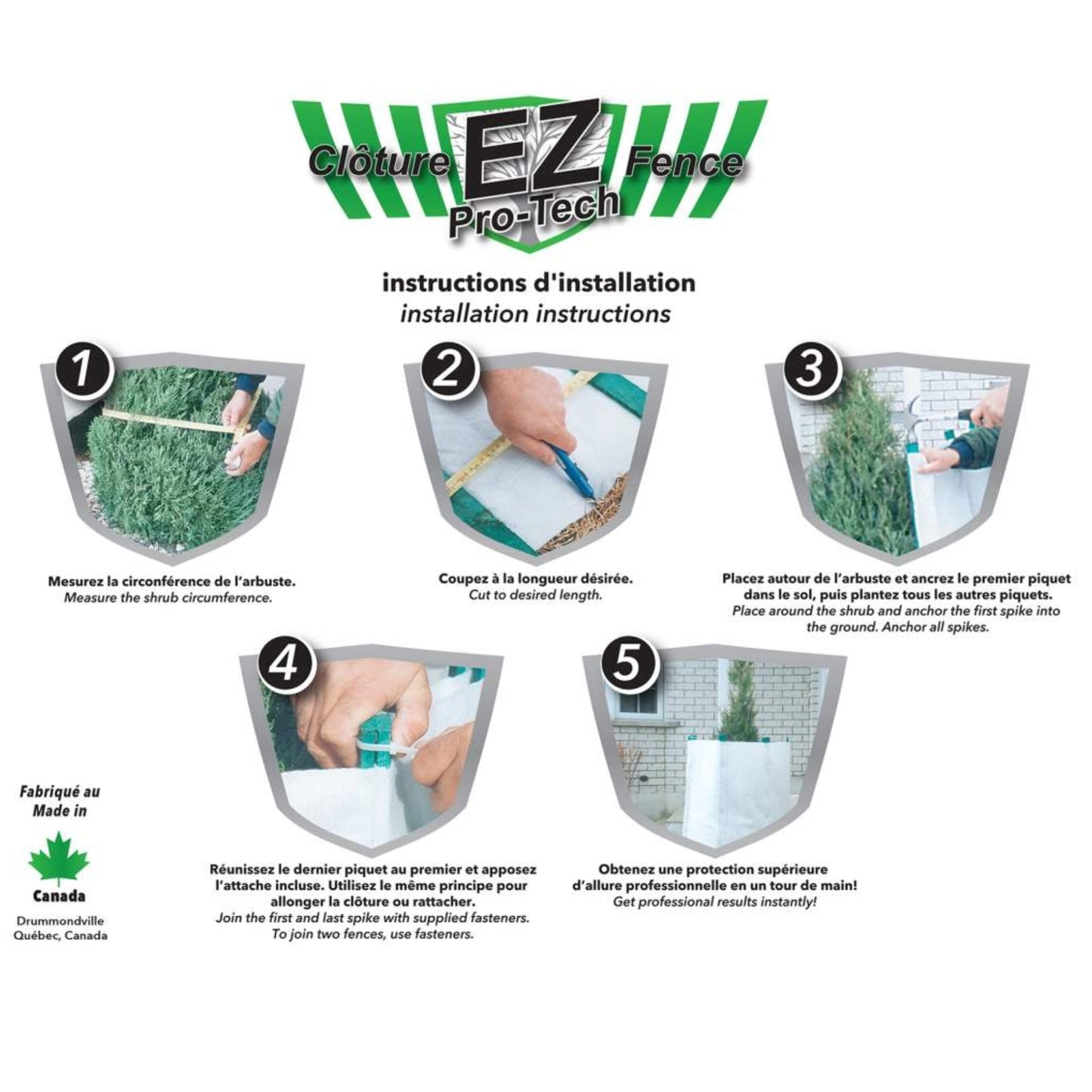 Winter protective Burlap with Wooden Stakes