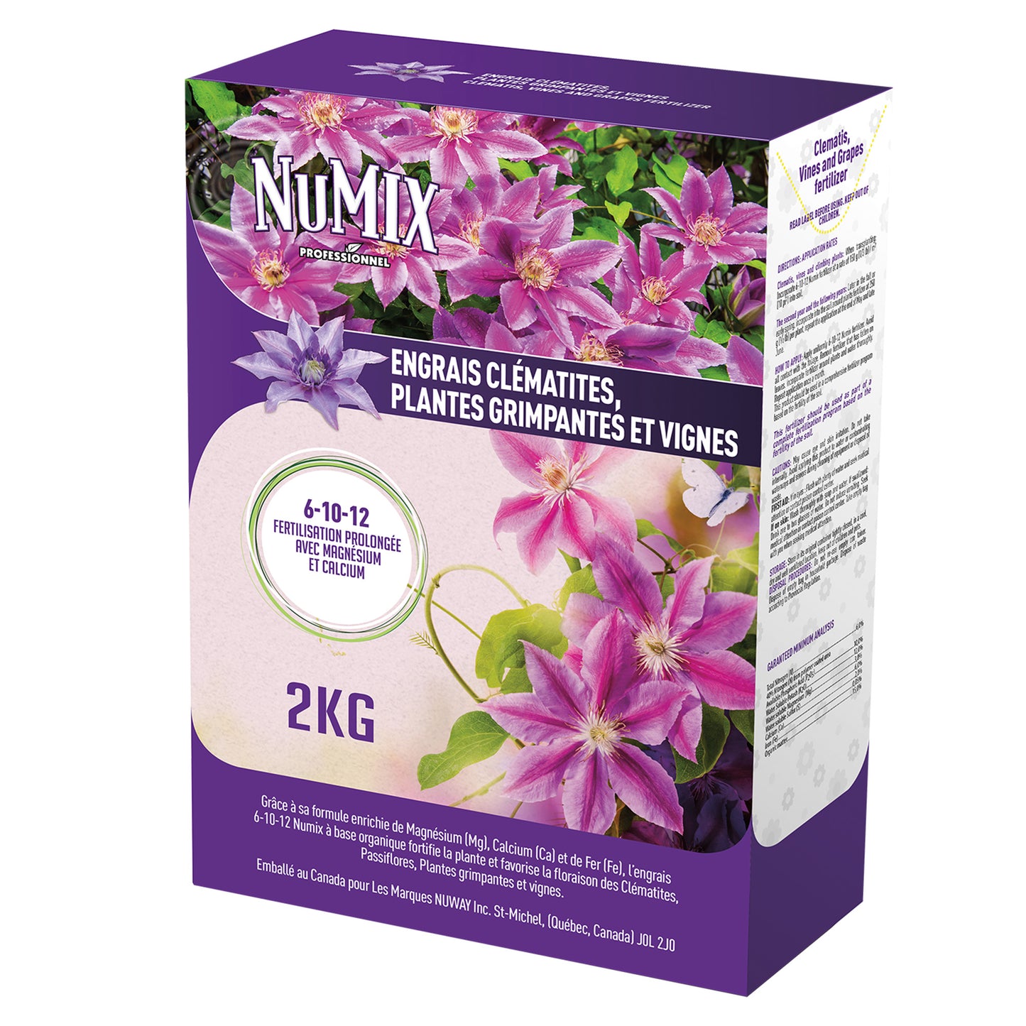 Granular fertilizer for clematis, climbing plants and vines 6-10-12