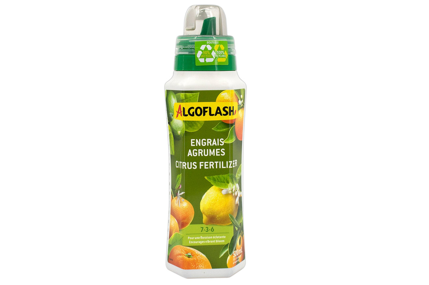 Engrais liquide Algoflash pour orangers et citronniers 7-3-6