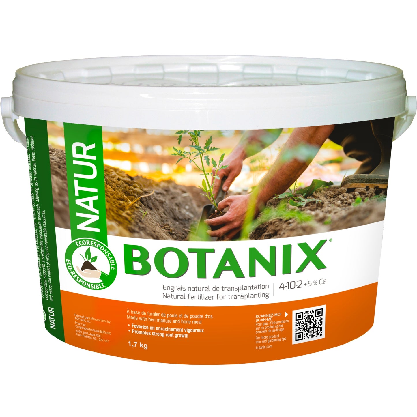 Engrais de transplantation avec os moulu 4-10-2 Botanix NATUR