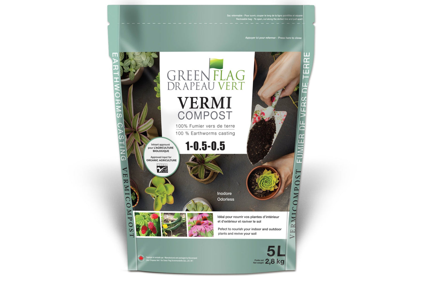 Vermicompost 100% Fumier de vers de terre biologique