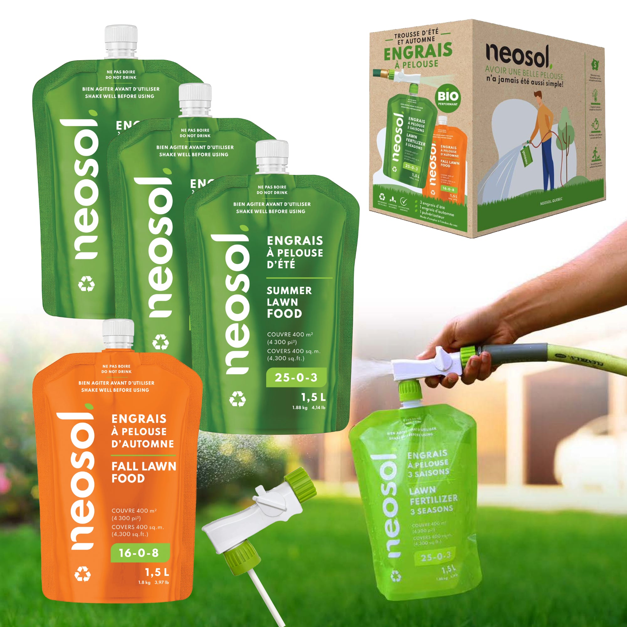 Liquid Lawn Fertilizer Box for Summer and Fall | Neosol | – Jardineries ...
