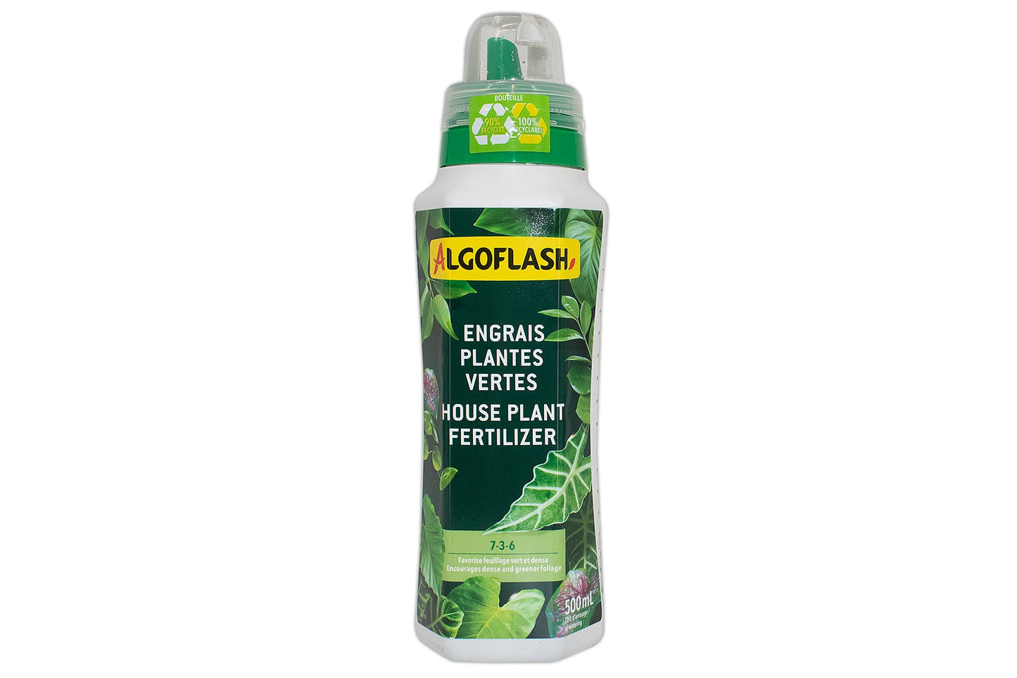 Engrais liquide Algoflas pour plantes vertes 7-3-6