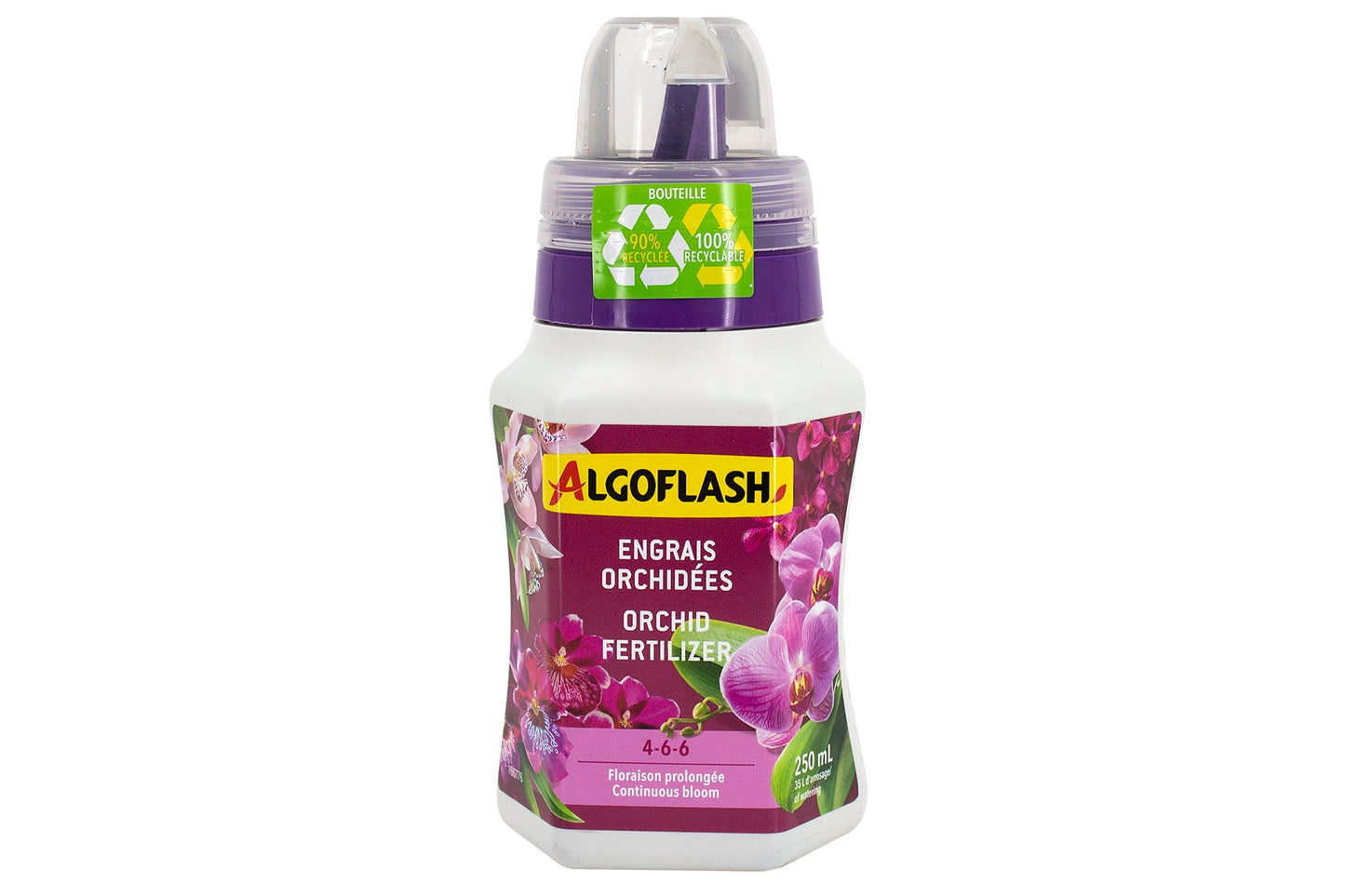 Engrais liquide Algoflash pour orchidées 4-6-6 avec oligo-éléments