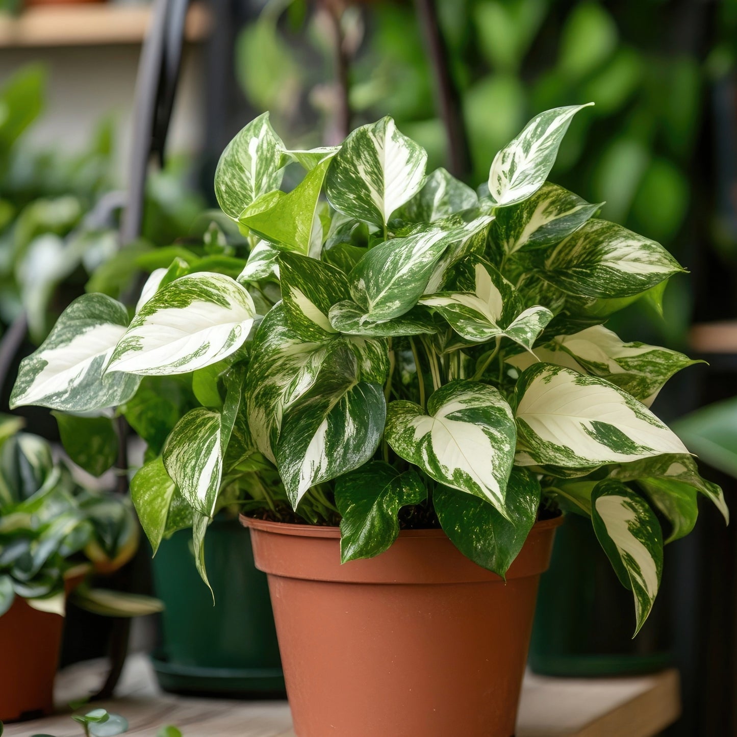Epipremnum aureum 'Marble Queen' - 'Marble Queen' Pothos 