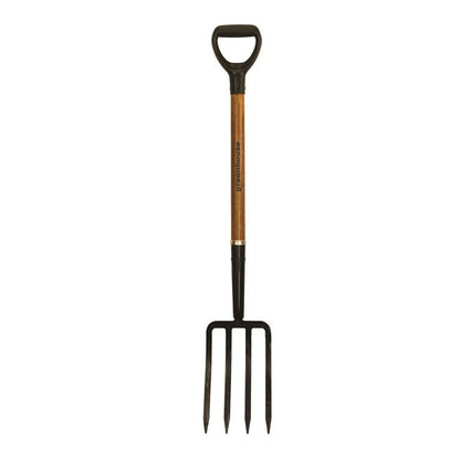 Fourche de jardin forgée pour décompacter le sol