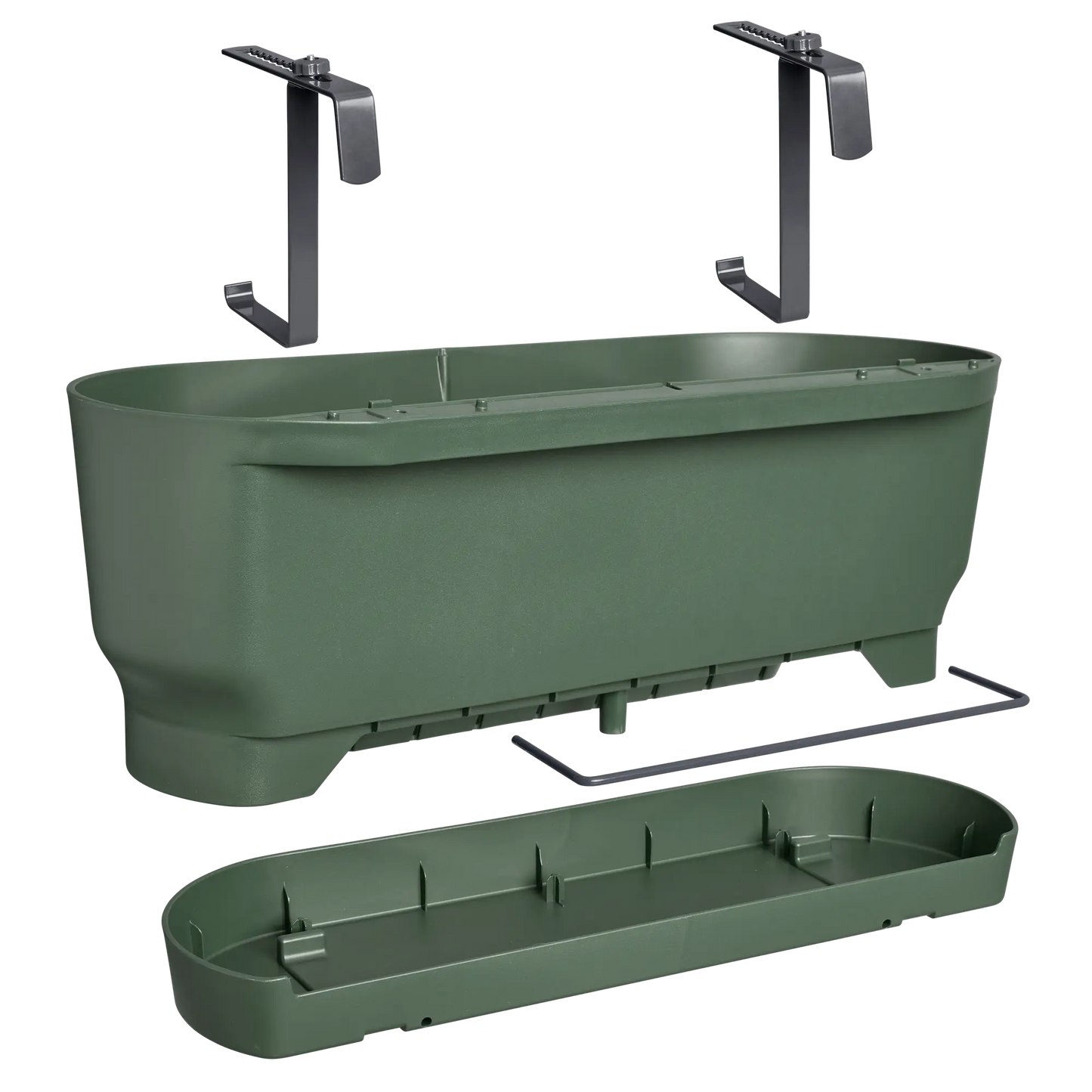 Greenville Easy Balcony Box – Railing Planter with Water Reservoir