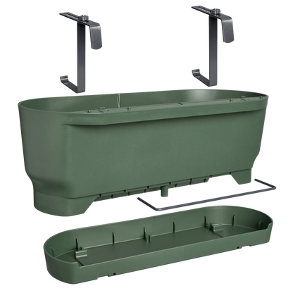 Greenville Easy Balcony Box – Railing Planter with Water Reservoir
