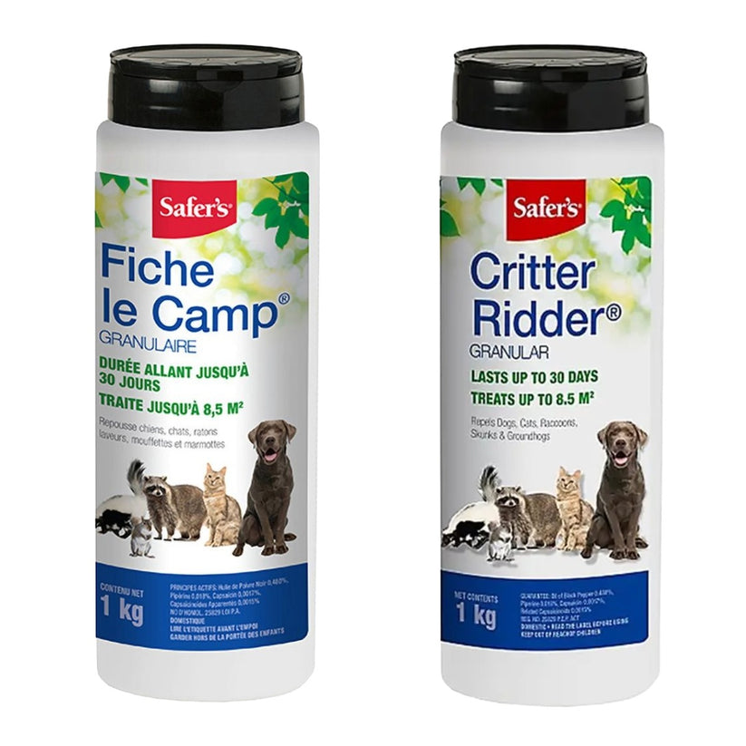 Critter Ridder Animal Repellent - Granules & Spray - Skunks, Cats, Dogs ...