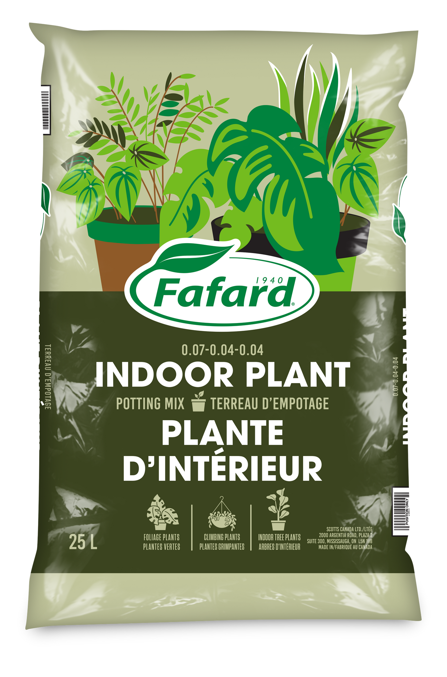 Indoor plant and tropical potting mix