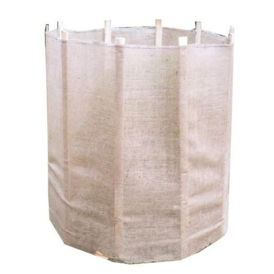 Toile de protection hivernale en jute avec piquets en bois