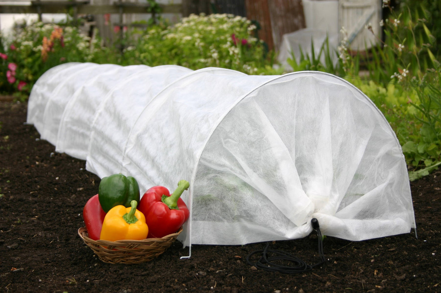 Fleece grow tunnel and weather protection