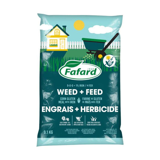 Engrais + herbicide à base de farine de gluten de maïs 9-0-0 avec fer